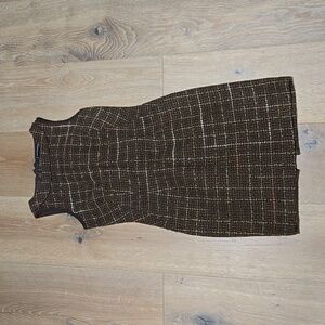 Moda International Women's sz 0 Brown Plaid Sleeveless Dress